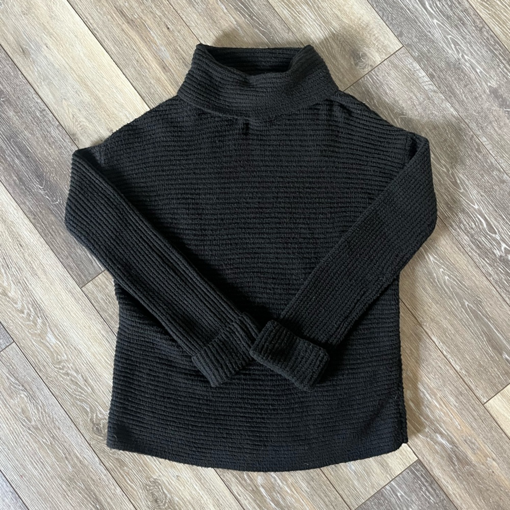 Pilcro Anthropologie Black Oversized Cowl Neck Sweater - Picture 2 of 10